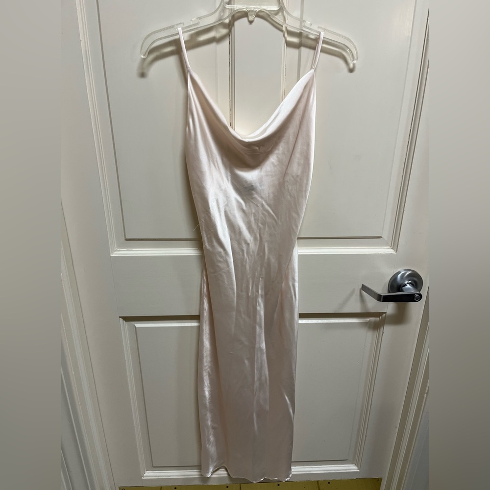 *AS IS* Petal & Pup Persia cowlneck midi dress - Champagne - 2
